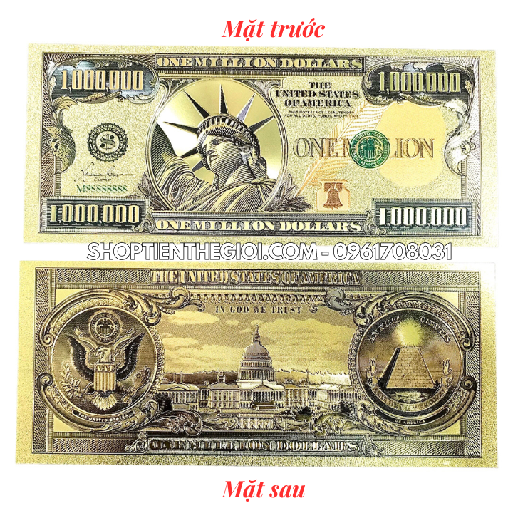Tiền Lưu Niệm 1 Triệu Đô (USD) Plastic - SP006003